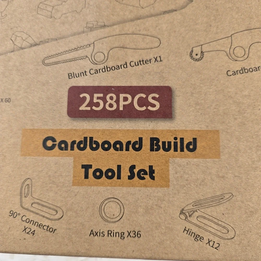 NEW Zlemma Little Builders Cardboard Construction Tool Set 258 Pcs ZL035ES